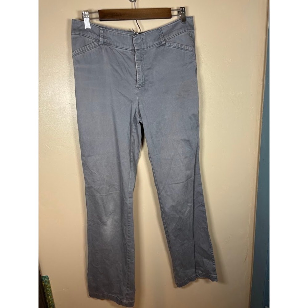 Dockers Womens Gray Straight Leg Chino Pants Size 10M Stretch Cotton Trousers